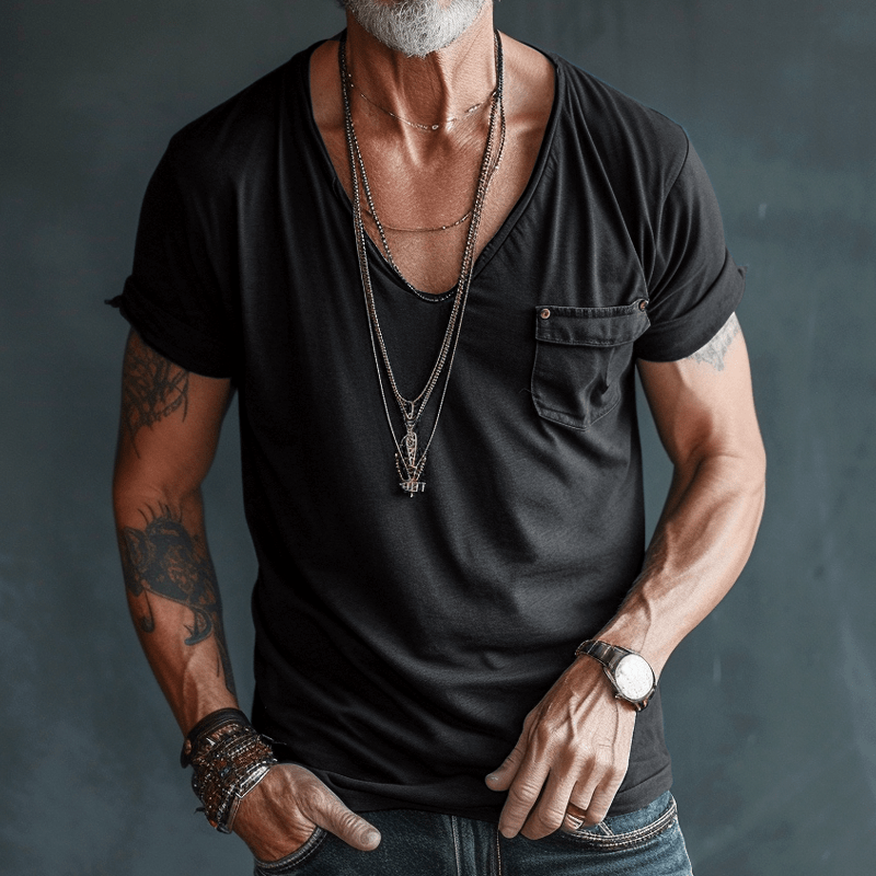 Rico™ | Camicia in cotone con scollo a V