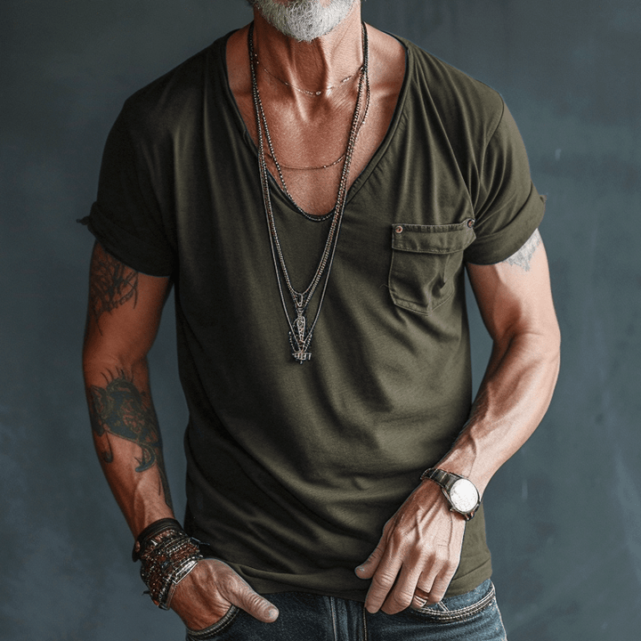 Rico™ | Camicia in cotone con scollo a V