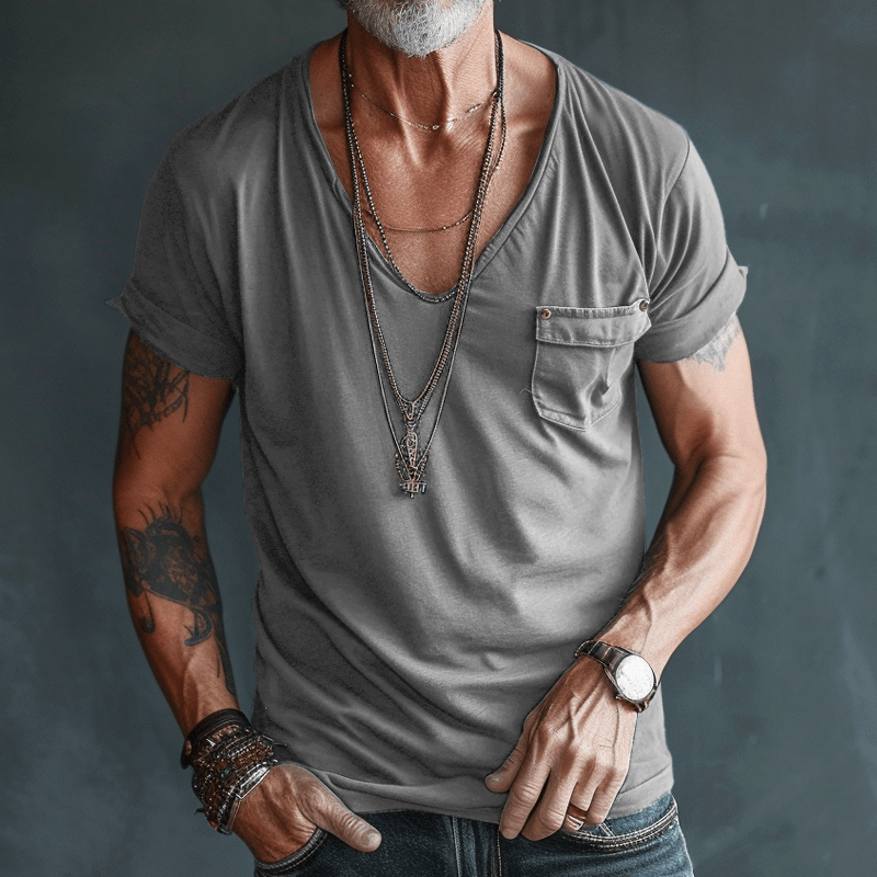 Rico™ | Camicia in cotone con scollo a V