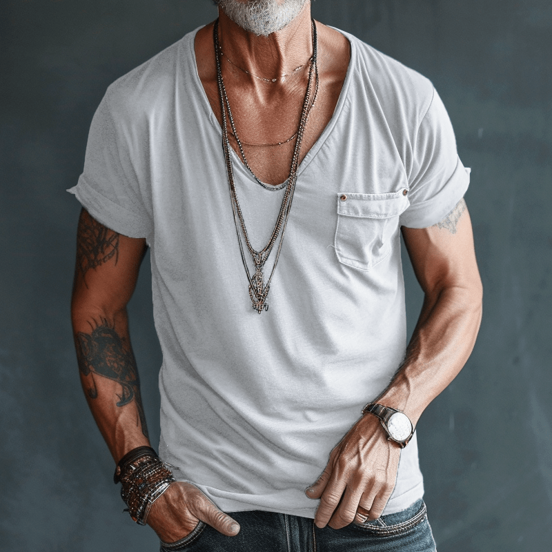 Rico™ | Camicia in cotone con scollo a V