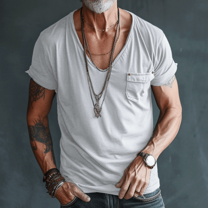 Rico™ | Camicia in cotone con scollo a V