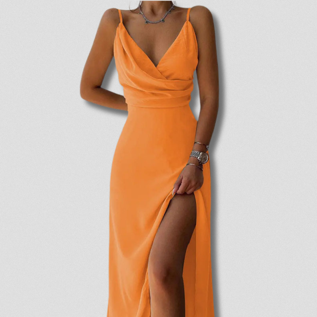 Frederica™ | Abito lungo artigianale con spacco