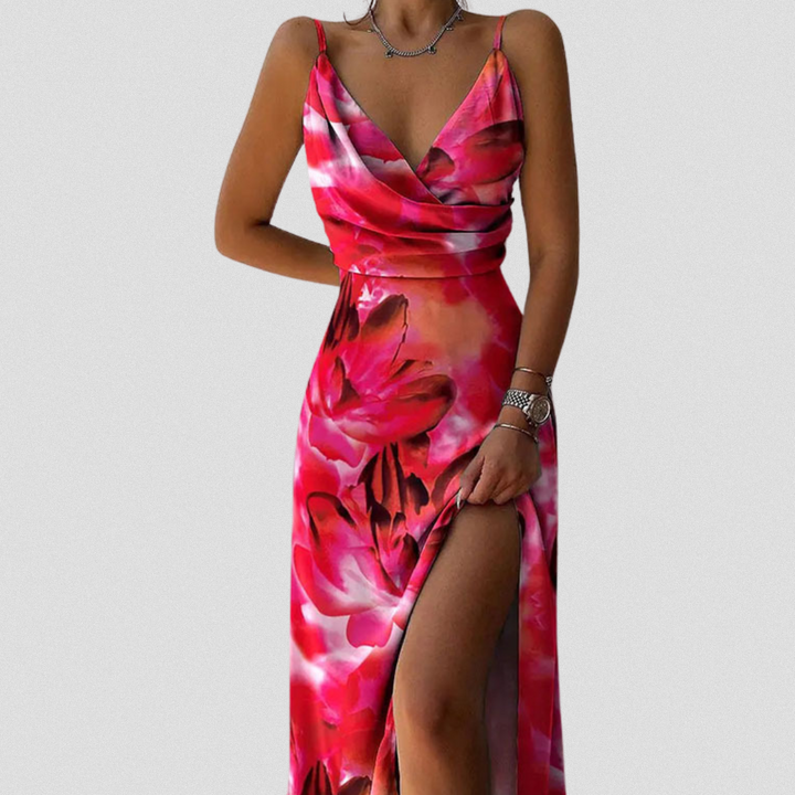 Frederica™ | Abito lungo artigianale con spacco