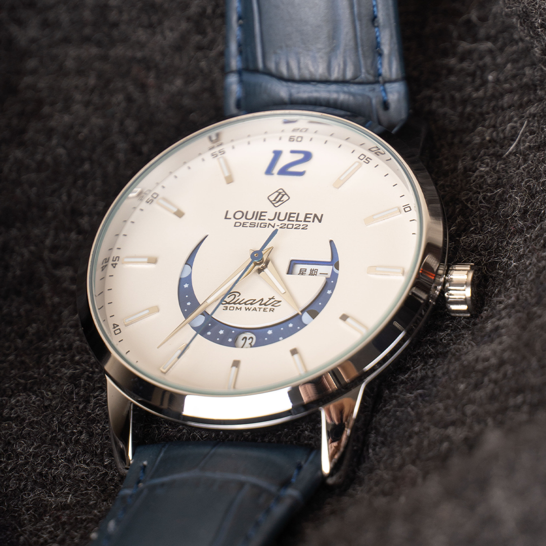 Elegante orologio con fase lunare