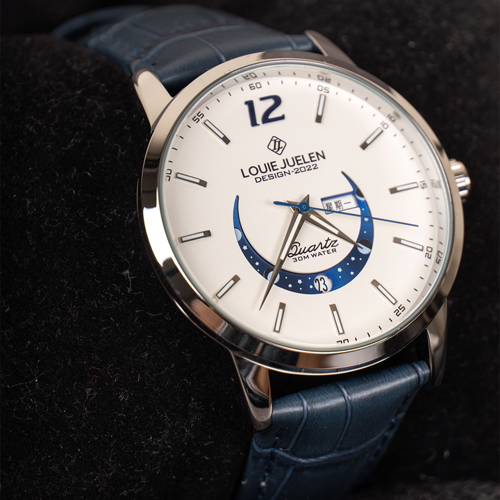 Elegante orologio con fase lunare