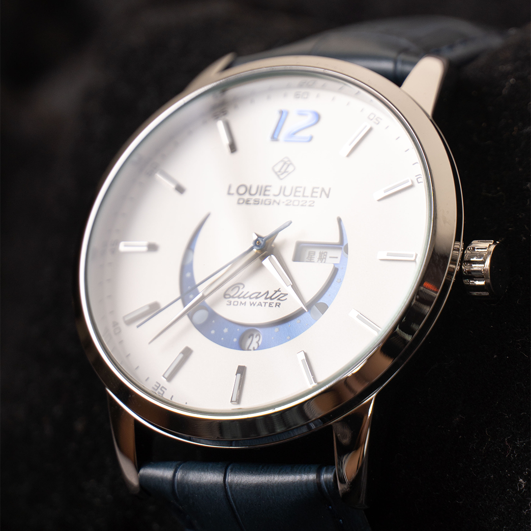 Elegante orologio con fase lunare