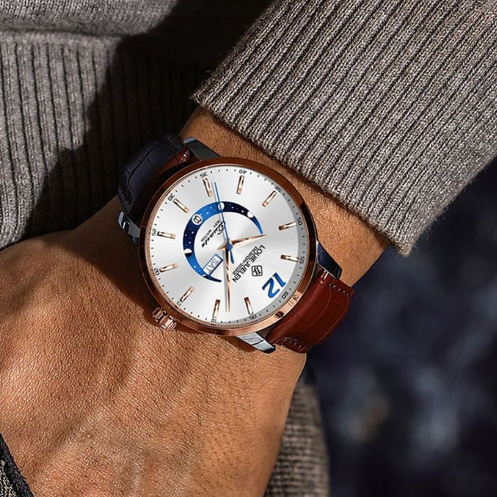 Elegante orologio con fase lunare