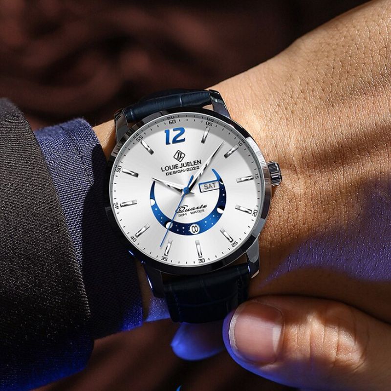 Elegante orologio con fase lunare