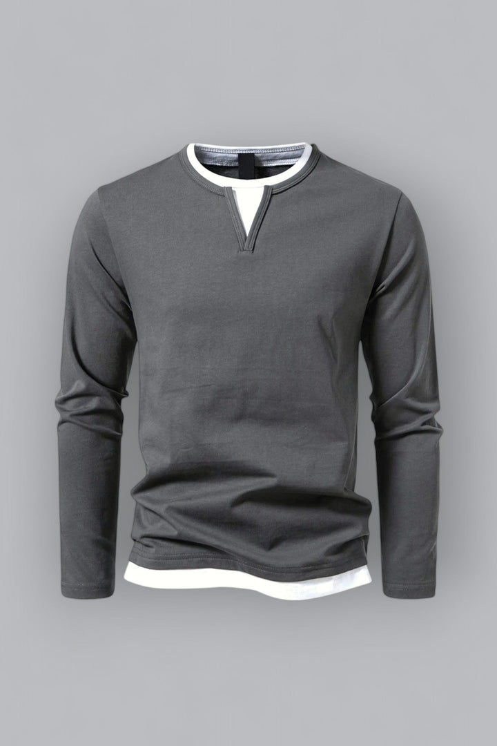 Fabrizio | Maglia Henley a manica lunga