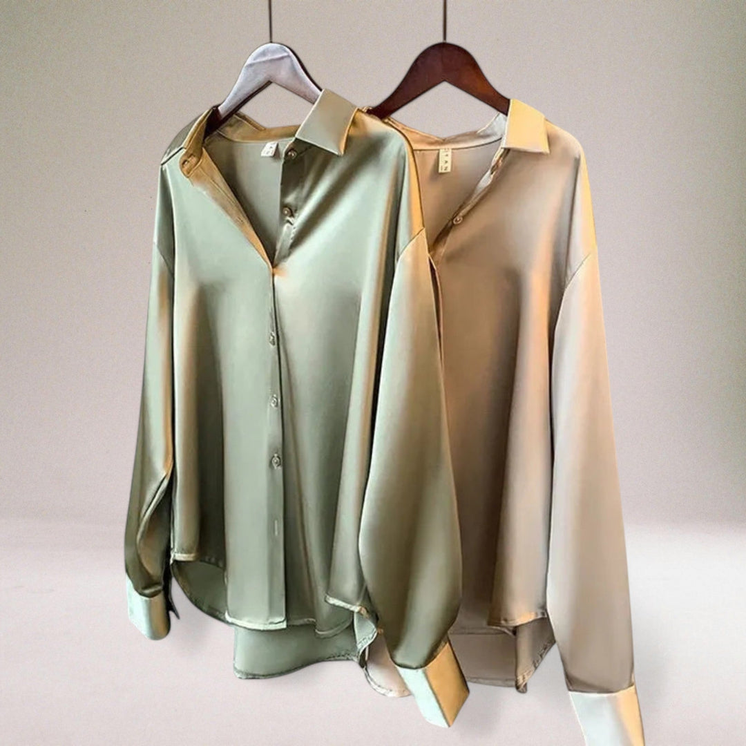 Viola™ - Blusa Elegante in Raso di Alta Qualità