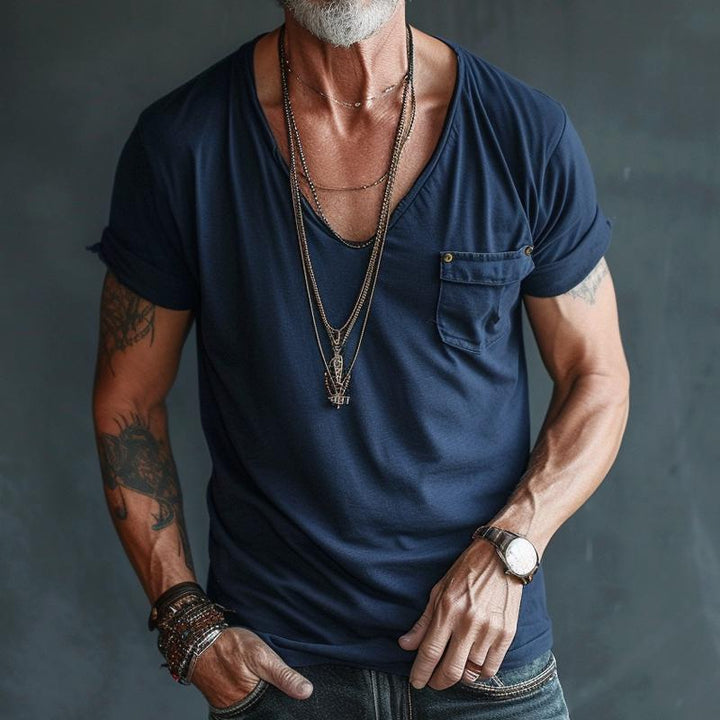 Rico™ | Camicia in cotone con scollo a V